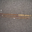 M2   Trojdílný štípaný muškařský prut, zn Milward Anglie , délka 260 cm, očka můstková kovová, cena 3250 Kč